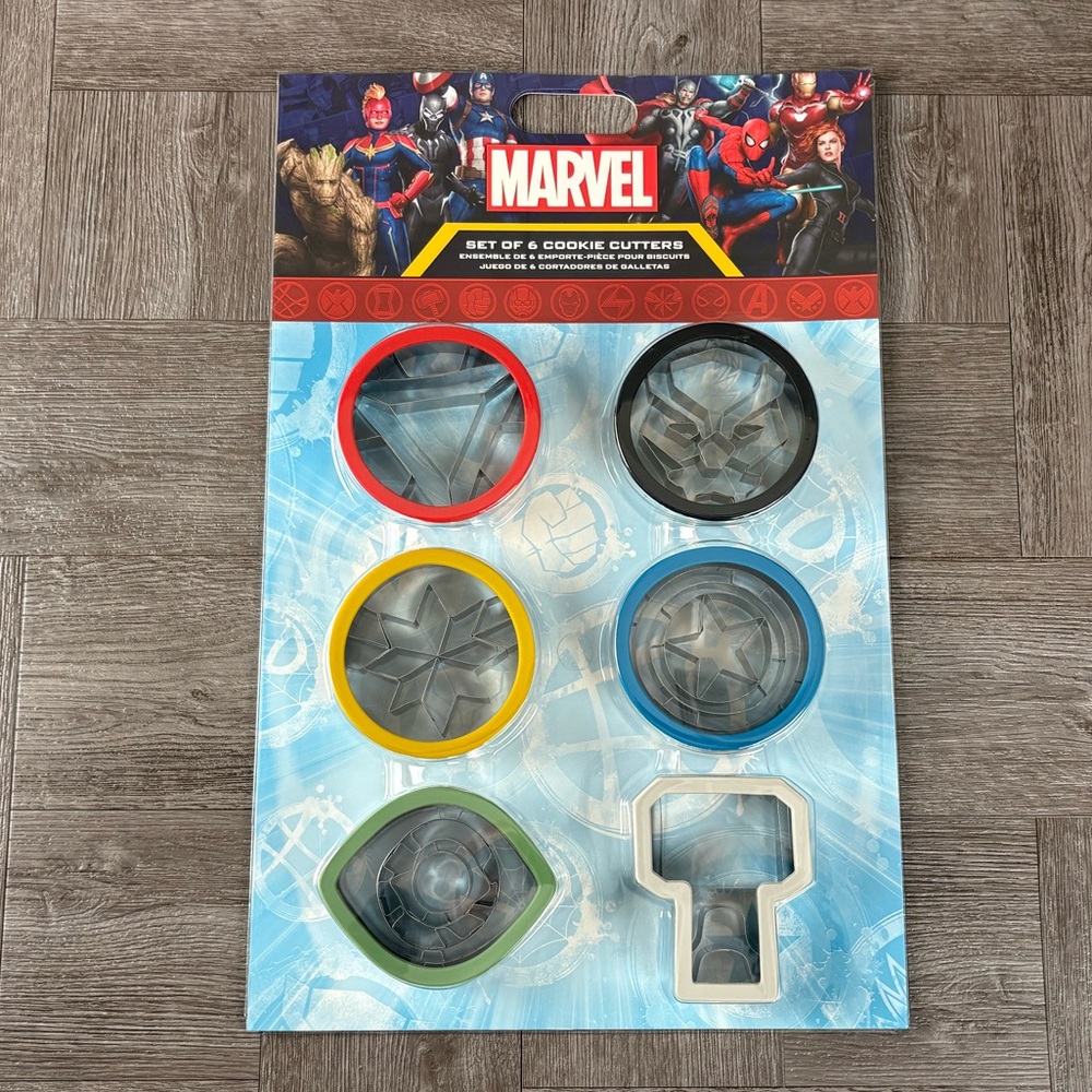 MARVEL Disney Parks Super Hero Themed Baking Cookie Cutters Collection Set of 6